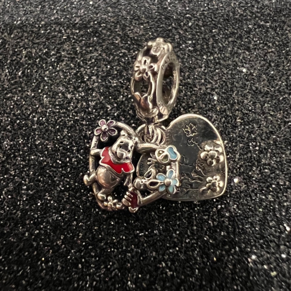 🆕 Pandora Disney Winnie the Pooh & Piglet Double Dangle Charm - Picture 3 of 10